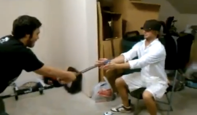 Video: Idiot attempts to show off samurai skills, fails horribly (Warning: Graphic Content)