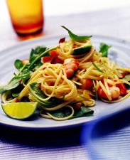 Pure and Simple Recipe of the Day: Stir-fry prawns with spinach and noodles