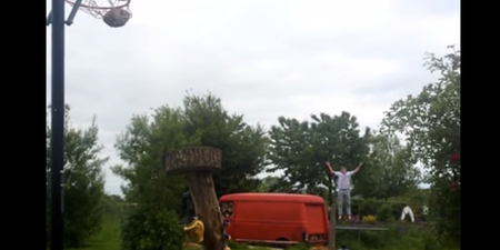 Video: Galway lad lands slick trampoline trick shot using an American football