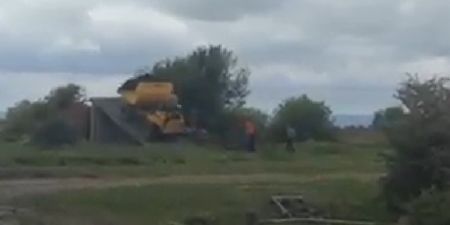 Video: An efficient, if highly dangerous-looking method of loading turf in a bog in Galway