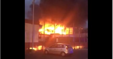 Video: Firefighters battle with a burning building in Ballymun, Dublin
