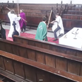 Video: Four Irish lads sneak in to church, dress up in priest’s robes, and act out epic Star Wars lightsaber battle