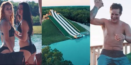 Video: Loads of hot people try out the world’s tallest super slide in Texas