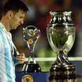 Vine: Class from Lionel Messi as he poses for a selfie with a mascot after Argentina’s defeat