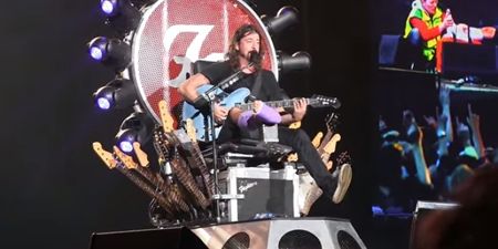 Video: Foo Fighters frontman Dave Grohl performs from a giant throne