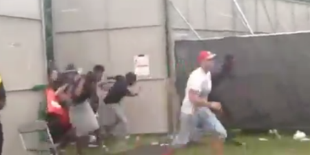 Video: Concert goers smash their way into the Wireless festival and run from security
