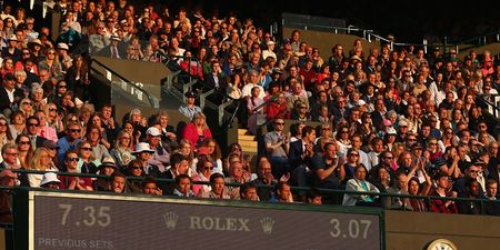 Pic: Wouldn’t you know, there was a man in an Offaly jersey in the crowd at Wimbledon