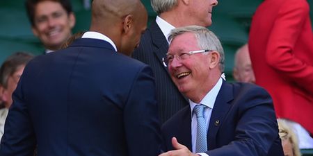 Vine: Alex Ferguson and Thierry Henry sitting together at Wimbledon is like Arsenal v Manchester United in ’03