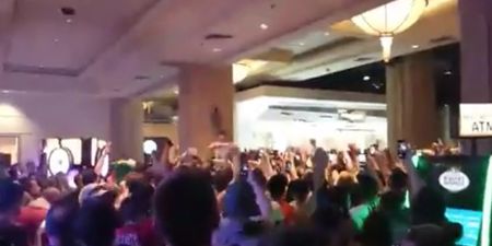 Video: Irish fans break into a rousing rendition of Amhrán na bhFiann at MGM Grand