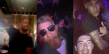Exclusive: Neymar and Jamie Foxx celebrate along with a fake Conor McGregor