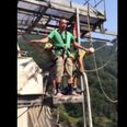 Video: Irish bungee jumper wakes up all of Switzerland with his screams
