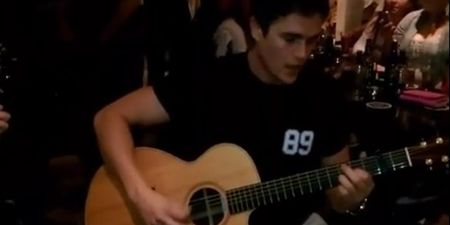 Video: Home and Away’s Kyle Braxton gets involved in pub trad session while visiting Kildare