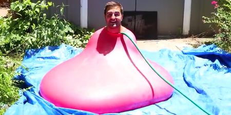Video: Six foot man in six foot waterballoon recorded in super slo-mo is all you’d want it to be