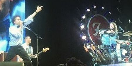 Video: Dave Grohl’s doctor sings ‘Seven Nation Army’ after checking up on him on stage in Boston