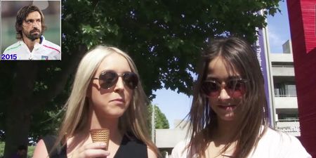 Video: Girls’ very different reactions to Andrea Pirlo with and without a beard