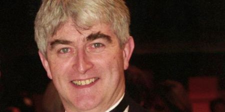 PIC: Dermot Morgan’s sons with a stunning giant mosaic of their dad in Dublin