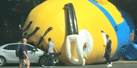 Pics: Massive inflatable Minion gets loose in Dublin and causes traffic mayhem