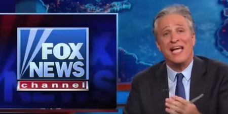 Video: Jon Stewart couldn’t resist a wonderful parting shot at Fox News