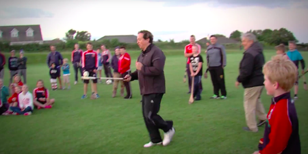 VIDEO: Marty Morrissey took on the Crossbar Challenge with three hurling All Stars and something magical happened