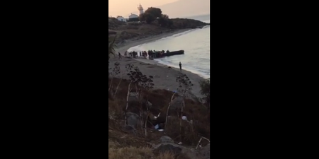 VIDEO: Refugees climb onto overcrowded boat near where the body of Aylan Kurdi was found