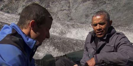 VIDEO: Barack Obama eats a salmon carcass with Bear Grylls