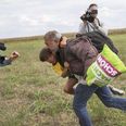 VIDEO: The vile Hungarian camerawoman seen kicking and tripping refugees