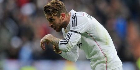 VINE: Sergio Ramos pulled off one of the most pathetic dives you’ll ever see last night
