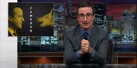 VIDEO: Jon Oliver’s take on the David Cameron pig scandal is just brilliant