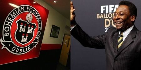 PIC: No big deal, sure it’s only Pele wishing Bohemians a happy birthday on their 125th anniversary