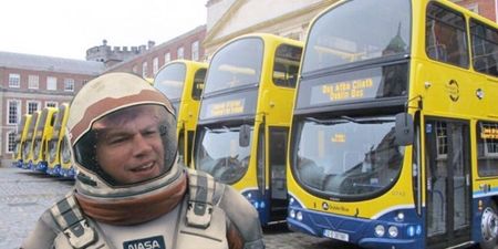 PIC: A poster for The Martian on a Dublin Bus makes Matt Damon look like Hitler