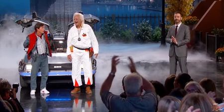 VIDEO: The real Marty McFly and Doc Brown showed up on Jimmy Kimmel last night