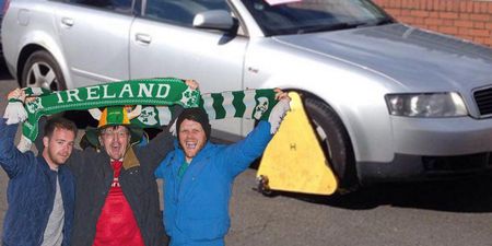 PICS: The clampers struck gold as Irish fans watched the match in the Aviva last night