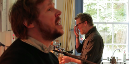 VIDEO: Glen Hansard shows off impressive barista skills whilst duetting with Oliver Cole in his kitchen