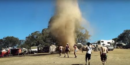 VIDEO: Tornado forms at Australian music festival, fans go wild and start dancing around it