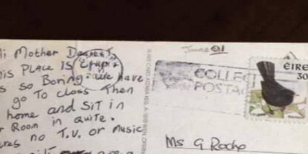 PIC: “I danced with a girl who looked like Satan” – this 2001 postcard sent from the Gaeltacht is priceless