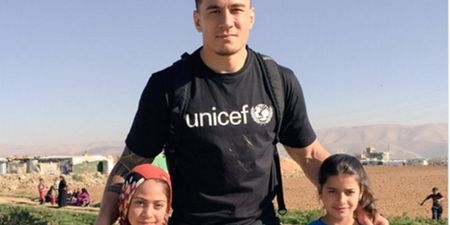 PICS: Sonny Bill Williams is currently helping children in refugee camps following the Syrian crisis