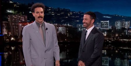 VIDEO: Borat’s hilarious appearance on Jimmy Kimmel last night