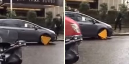 VIDEO: This is what happens when you drive with a clamp on your wheel