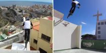 VIDEO: Amazing footage of this guy crossing the rooftops of Gran Canaria on a bike