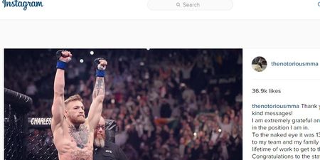 PIC: Conor McGregor has just posted this very special message for fans on Instagram
