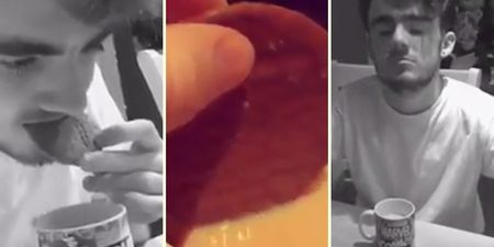 VIDEO: Irishman gets extremely sensual drinking a cup of tea with a chocolate digestive
