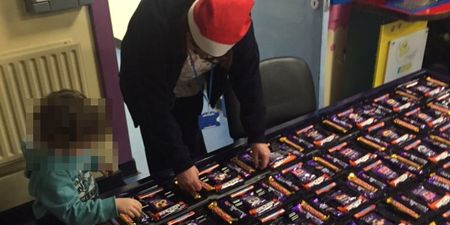 PICS: The kids in Temple Street hospital were delivered the biggest Selection Box in the world today