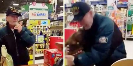 VIDEO: Elderly man breaks down crying when reunited with his dogs