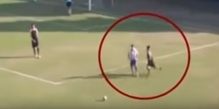 VIDEO: Horrific scenes as Turkish footballer brutally kicks opponent in the head (Graphic)