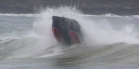 VIDEO: Boats on rough seas during the very height of Storm Frank