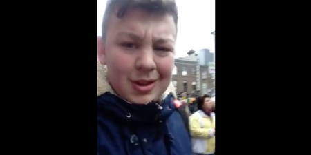 VIDEO: Ballsy fella walks through water protests shouting at people to pay their bills