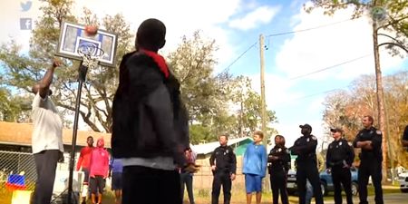 VIDEO: Florida cop returns to noisy street basketballers with an NBA legend