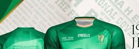 PIC: O’Neills have released a 1916 centenary jersey for GAA fans