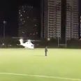 VIDEO: Hurling training session delayed in Dubai as helicopter lands on the pitch