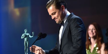 VIDEO: Leonardo DiCaprio had trouble with Domhnall Gleeson’s name last night